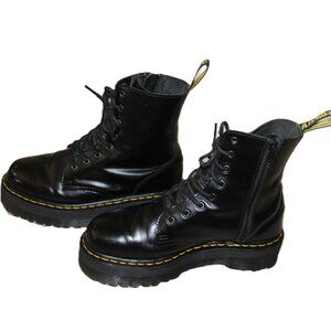 Dr. MARTENS Jadon Smooth Leather Platform Boots in Black Unisex W10/M10 (EUC)